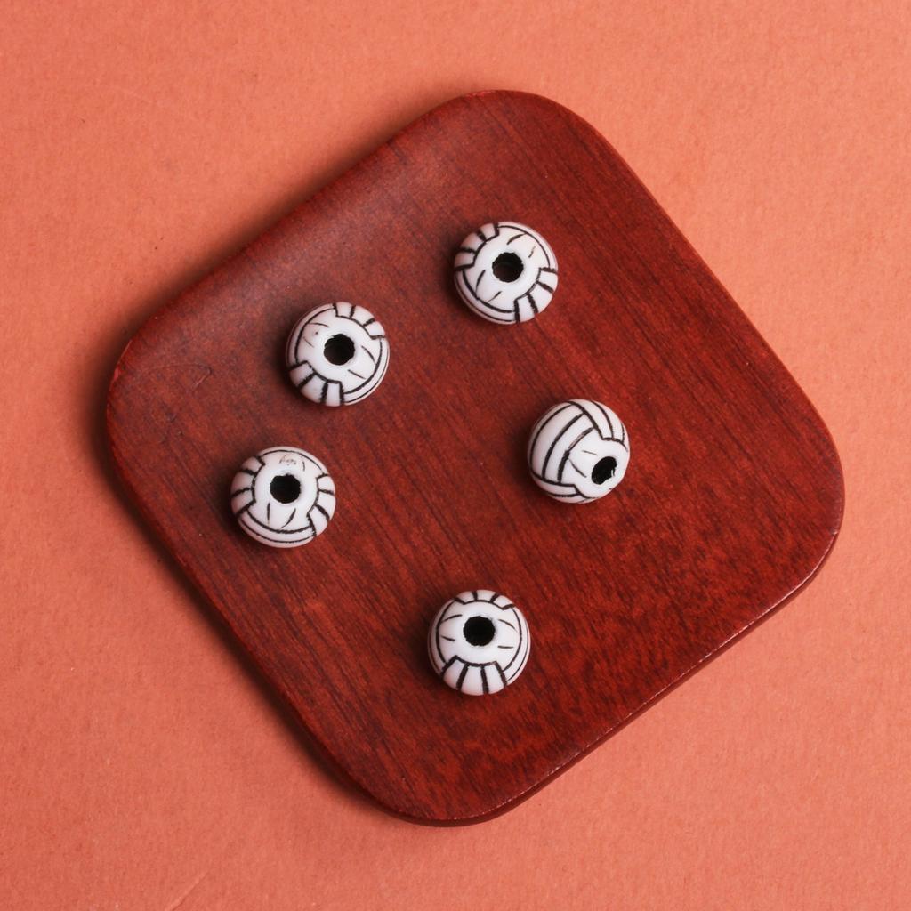 Хорошие подвески, круглые футбольные бусины с отверстием, акриловые, 5 шт., свободные бусины, футбольный мяч, 11 мм, 15,5 мм, баскетбольные браслеты, принадлежности для изготовления ювелирных изделий