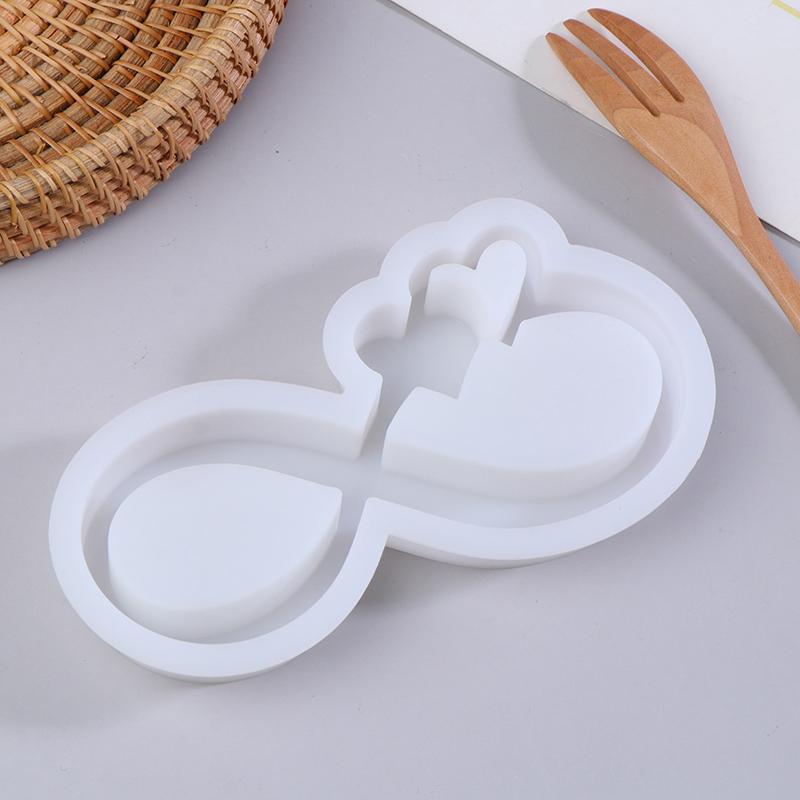 Полая гипсовая форма для украшения «Любовь» своими руками, ленточная свеча в форме сердца, гипсовая силиконовая форма, подарок на День святого Валентина, домашний декор