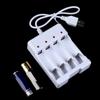 Usb Output Battery Charger 4 Slot Adapter For Aa / Aaa Battery Quick Charge