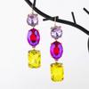 Pinkdudu Fashion Flash Colorful Acrylic Dangle Earrings Simple Office Lady Three Colors Earring for Women Jewelry Gifts PD711