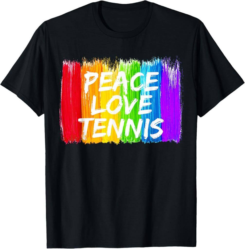 Tennis Coach Saying Tennis Players Peace Love Tennis T-Shirt