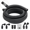 VEVOR 10AN Fuel Line Kit, 10 FT Fuel Hose Kit, 0.55" Nylon Stainless Steel Braided Fuel Line Oil/Gas/Diesel Hose End Fitting Kit