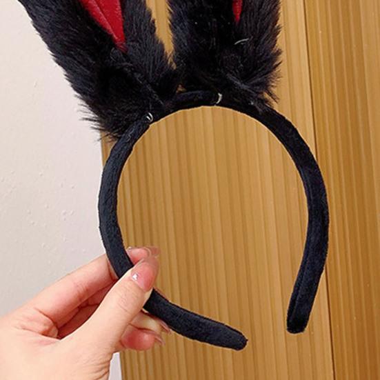 Белый ободок с кроличьими ушками, длинные плюшевые кроличьи ушки, обруч для волос, Хэллоуин, косплей