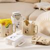 Коробка для молока Детская коробка для сока Держатель Мультяшный кот Ящик для хранения напитков Защита от проливания Инструмент для детской чашки для воды Младенец