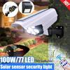 Solar Light Motion Sensor Security Dummy Camera Flood Light Wireless Outdoor IP65 Waterproof 77 LED Lamp 3 Mode Solar Wall Lamp