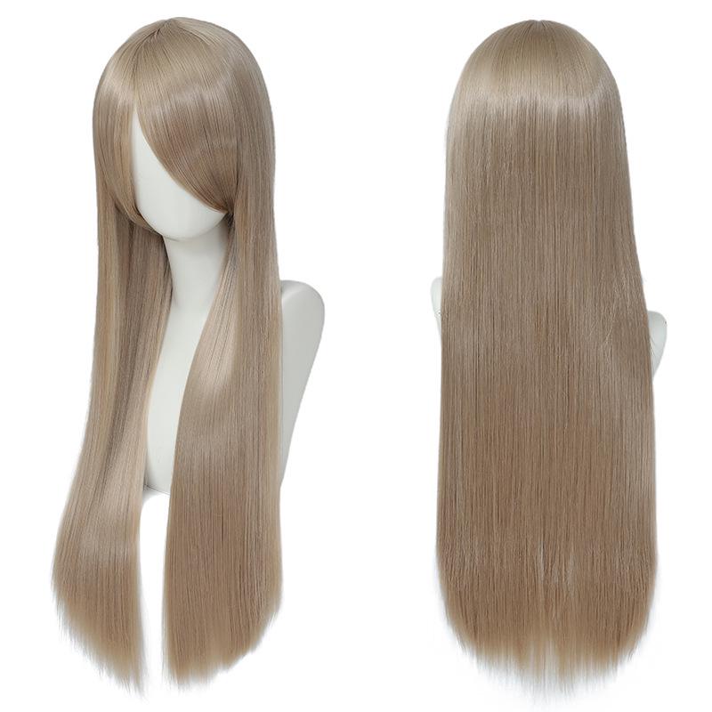 Colorful 80cm Long Straight Cosplay Wig for Anime & Historical Costumes