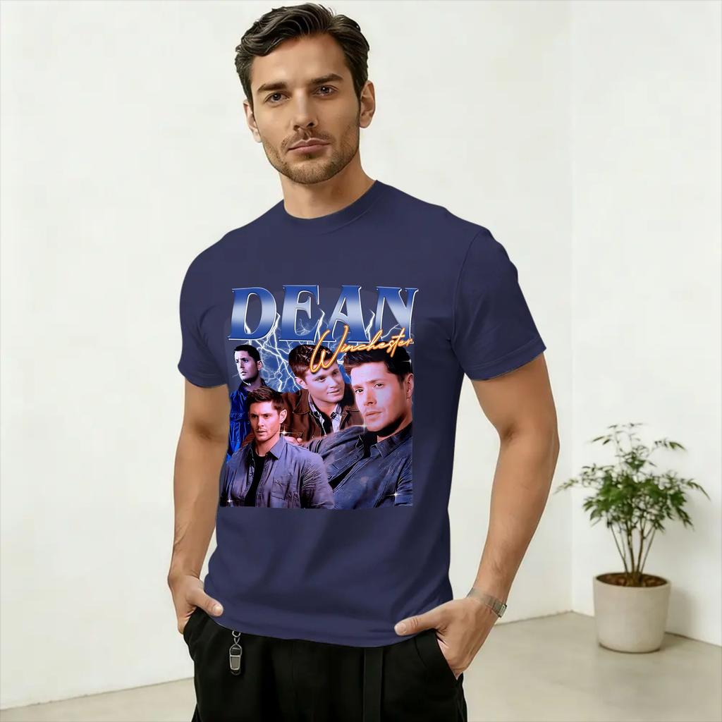 Unisex T-Shirt Supernaturals TV Unique 100% Cotton Tees Short Sleeve T Shirt Crew Neck Clothes Gift Idea