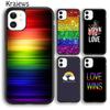 Krajews Gay Lesbian LGBT Rainbow Pride ART Phone Case For iPhone 17 Air 16 15 14 plus 11 12 13 pro max coque Fundas