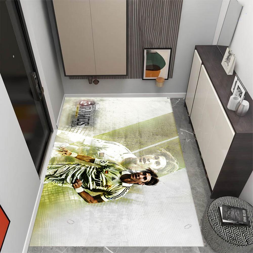 Ramos' Legacy Football Floor Mat Perfect for Game Room Bedrooms Dormitory Balcony Anti-slip Rug Anime Office Decor Birthday/Christmas Gift