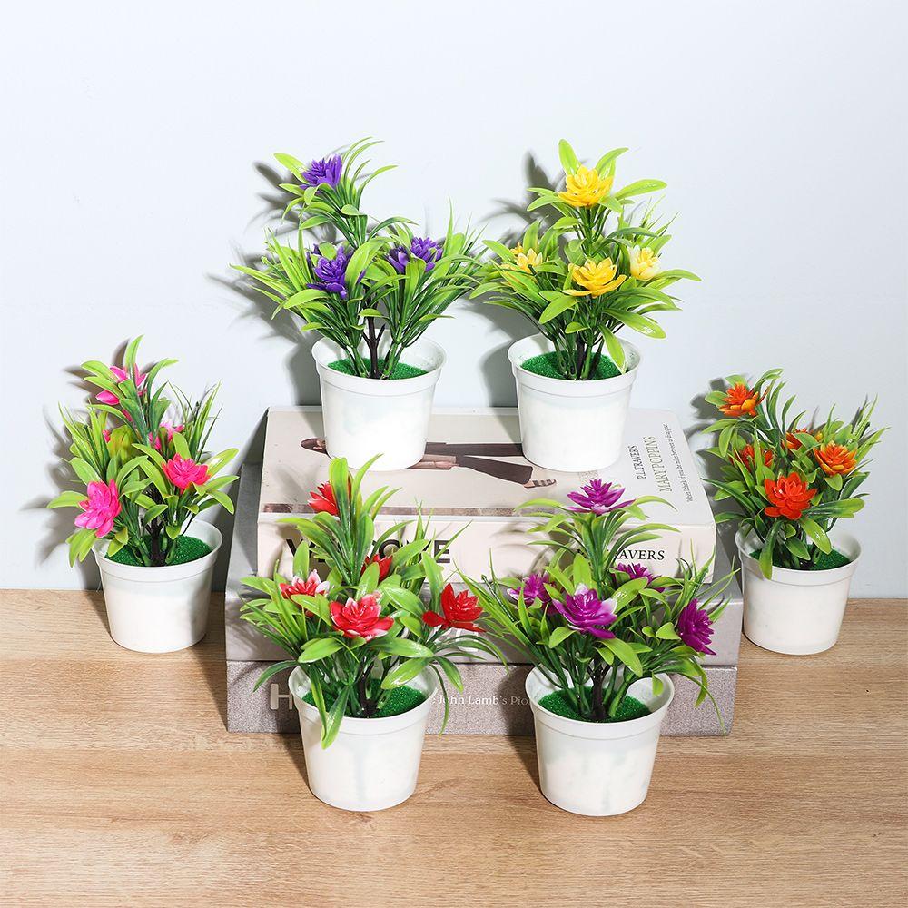 Miniascape Wedding Party Decortion with Pots Outdoor Decor Artificial Flower Fake False Plants