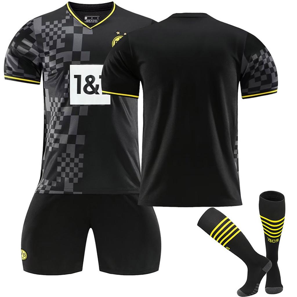 2223 Dortmund Away Jerseys Children's Football Training Suit Set
