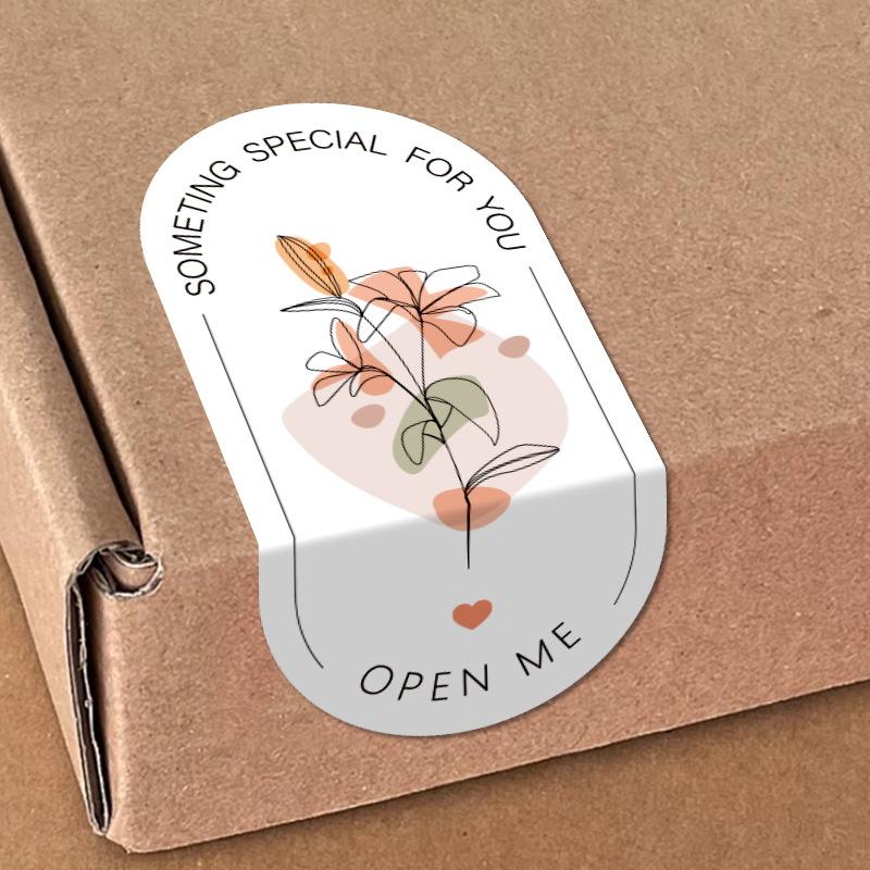 100 наклеек/в упаковке, Цветочные наклейки, Эллипсы, Наклейки для запечатывания, Декоративные наклейки-этикетки для подарочной коробки, Упаковка, Наклейки для запечатывания, Кондитерские наклейки