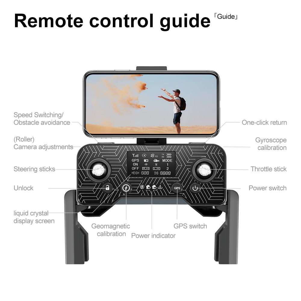 New V668 GPS Drone 8K Professional 3-Axis PTZ HD Three Camera 5G WIFI FPV Dron 360° Intelligent Obstacle Avoidance Brushless Motor RC Quadcopter Toys