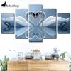 HD Printed 5 Piece Canvas Art White Swans Couple Canvas Prints Wall Pictures for Living Room Modern