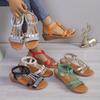 Fashion Shoes for Women Summer 34-43 Women Wedge Bohemia Rhinestones Casual Platform Sandals Female Outdoor Peep Toe Beach Shoes