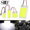 1Pc Panel Led Dome Reading Light Map Lamp COB 18 24 36 48SMD Car Interior Lights Auto Bulb C5W Festoon BA9S T4W T10 Led Adapter