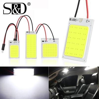 1 шт. панель светодиодная купольная лампа для чтения карта лампа COB 18 24 36 48SMD освещение салона автомобиля авто лампа C5W Festoon BA9S T4W T10 светодиодный адаптер