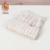 Autumn and winter solid color simple labeling ear decoration knitted hat outdoor travel windproof warm street shot wool hat