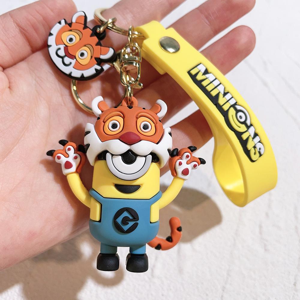 Kawai Zodiac Series Minions Figurines Toys Keychain 3D Despicable Minions Action Figures Classic Toys Xmas Gifts for Children