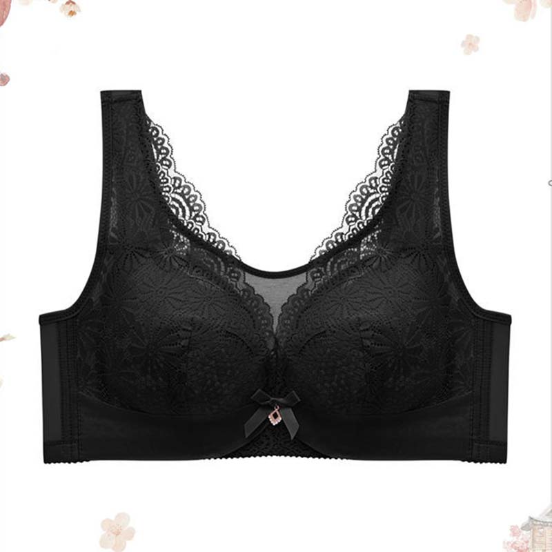 Thin Section of The Large Size Without Steel Ring Underwear Female Anti-sagging Beauty Undershirt Type Gathered Bra