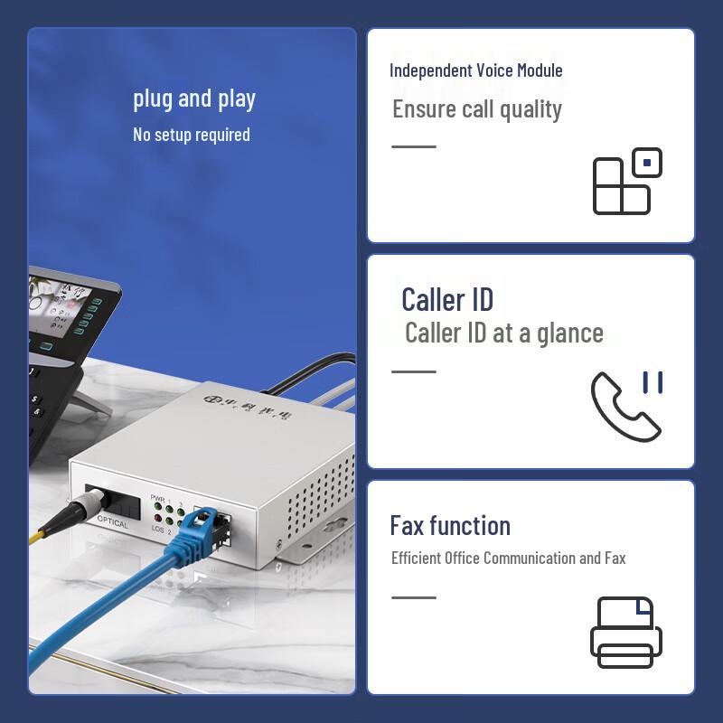 Zhongke Opto PCM Voice Telephone & 100M Network Fiber Optic Transceiver