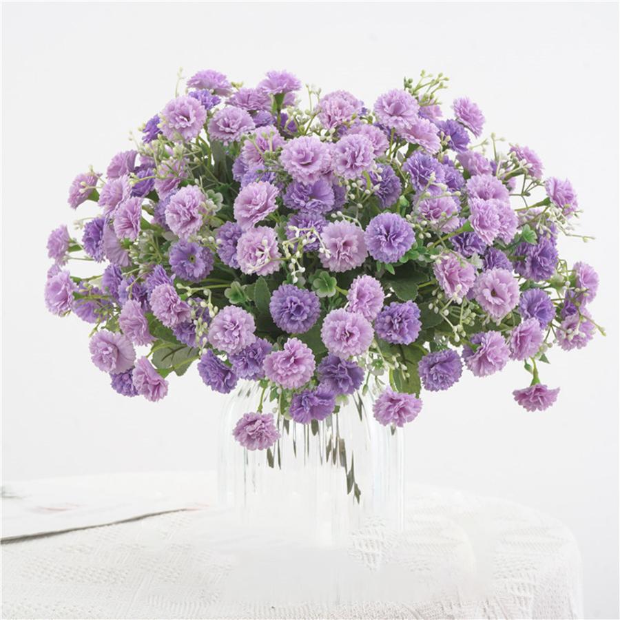 Artificial Flowers Wedding Bouquet Festival Vase for Home Decor Scrapbook Craft Diy Candy Box Silk Hydrangea Bridal Accessories