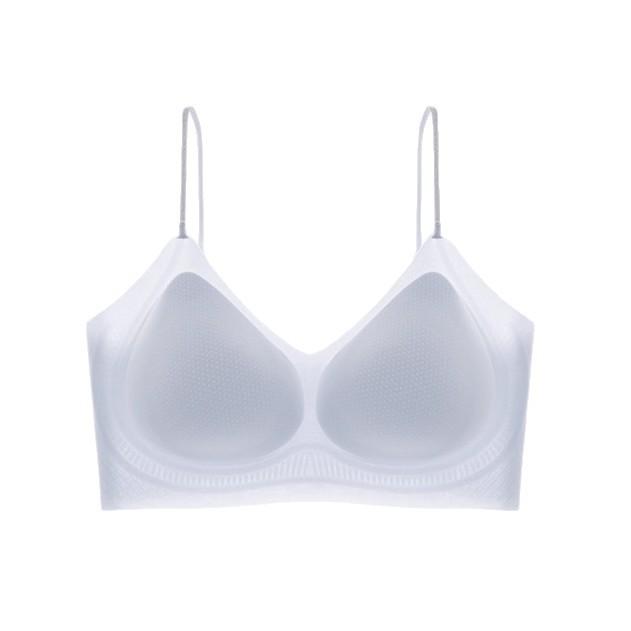 Traceless thin shoulder strap foundation invisible tube top gathering anti-sagging upper support integrated bra summer thin