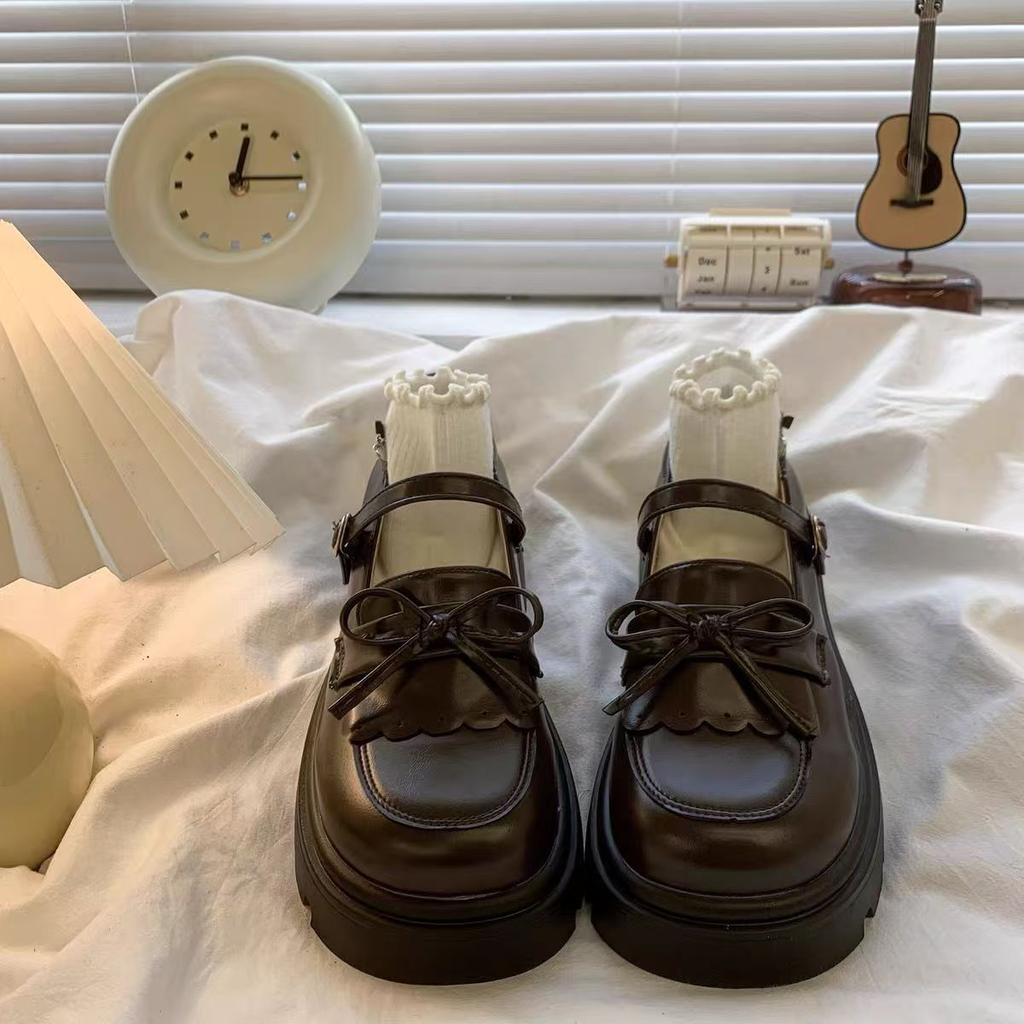 Японские jk с юбкой туфли Мэри Джейн одинарные в британском стиле с платформой маленькие кожаные туфли женские 2025 осень новинка