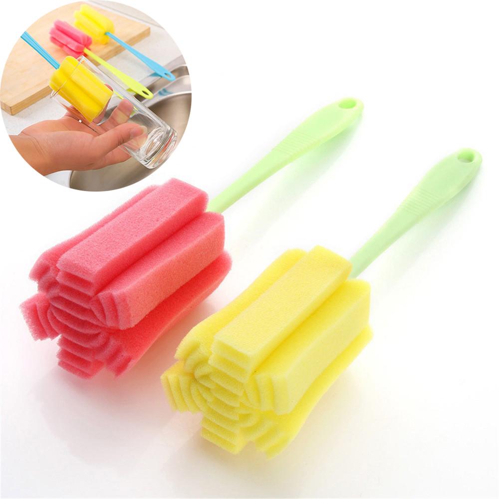 5 PC Kitchen Cleaning Tool Sponge Brush For Wineglass Bottle Coffe Tea Glass Cup