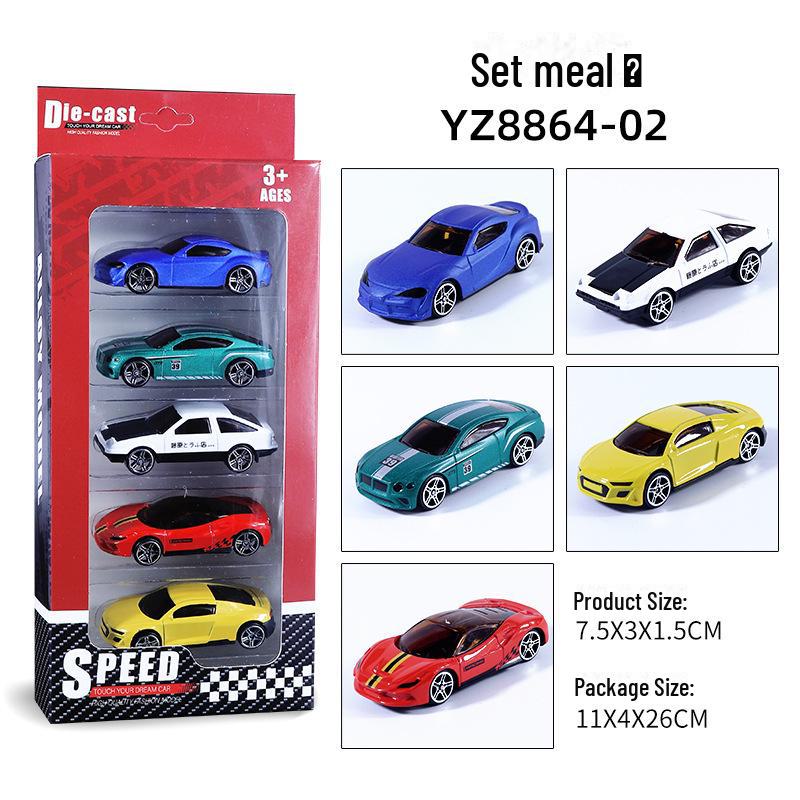 Детская игрушка-слайдер из сплава, спортивная машина, металлическая модель, украшения для торта, украшение