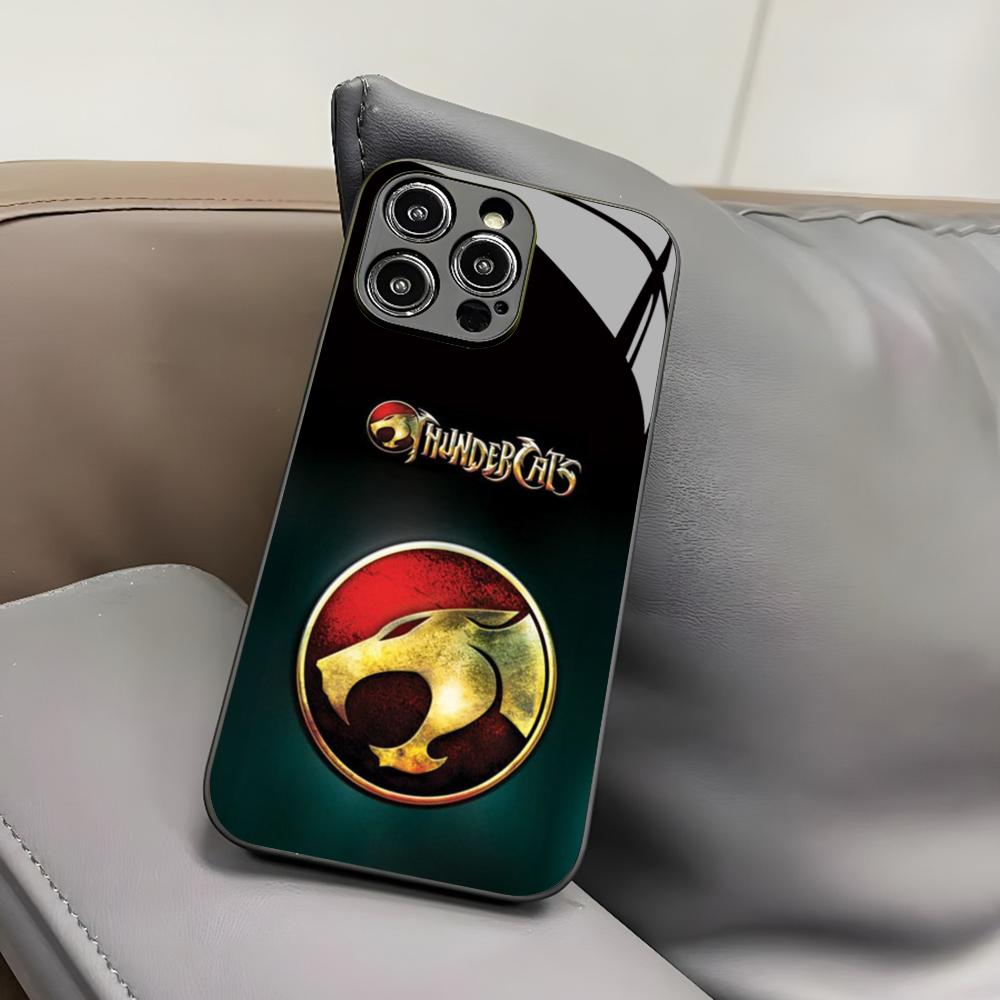 Чехол для телефона Thundercats для Iphone 17 Air 16 15 14 12 11 13 Pro Max Mini X Xr Xs Puls Черная Стеклянная Крышка