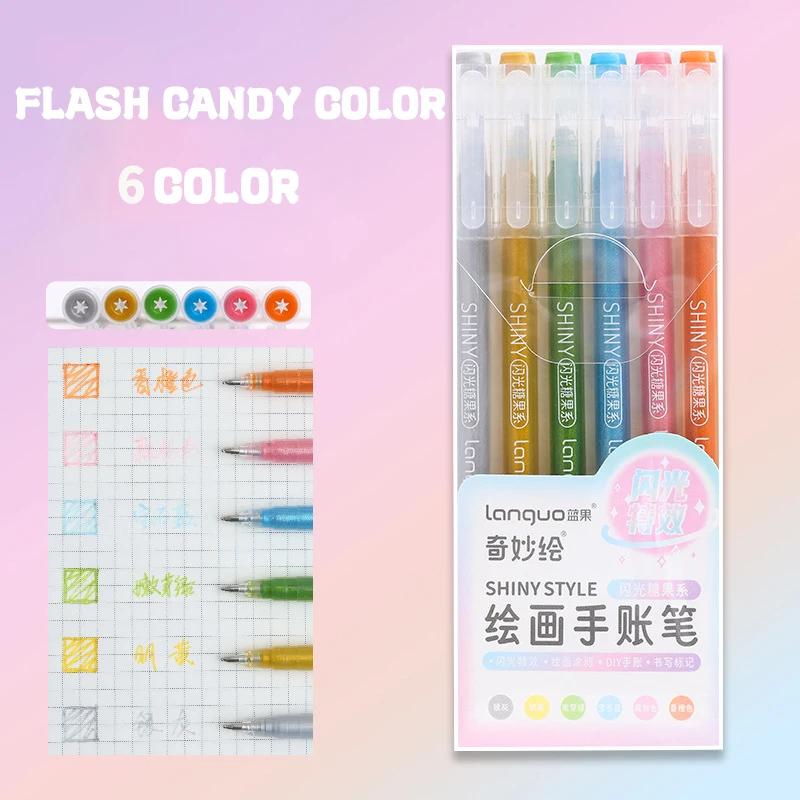 Kawaii Morandi Gray Gel Pen Set Multi Color Diary Pen Handbook Pen Marker Liner Ballpoint Penor Writing Student Office Supplies