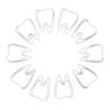100pcs Paper Clips Cute Tooth Shape Rustproof Electroplated Metal Small Paper Clips for Office Schoo