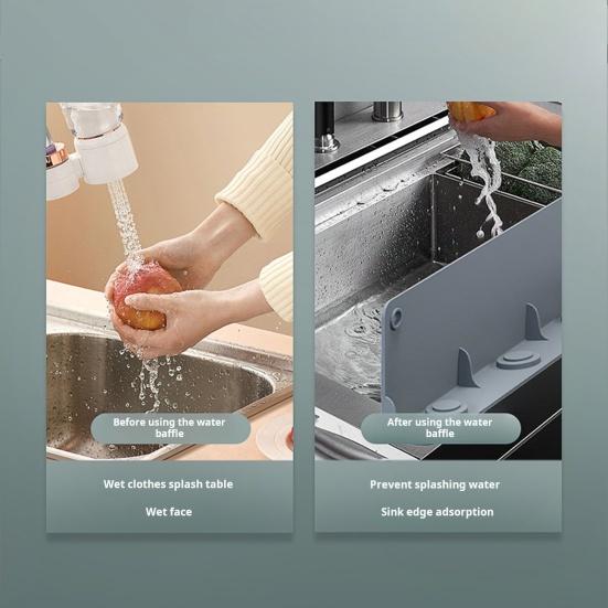 Защита от брызг воды для раковины, многоразовый защитный экран для кухонной раковины, силиконовый защитный экран для брызг, присоска, водный барьер