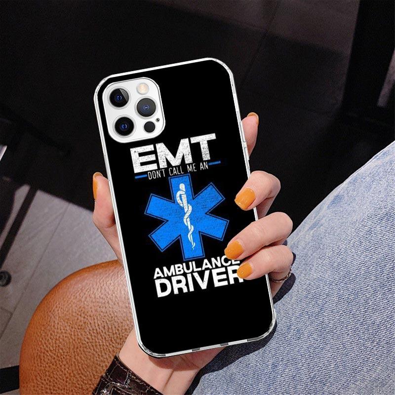 Медицинский спасательный чехол для телефона EMT EMS для iPhone 13 12 Mini 11 Pro Max XS XR X SE 7 8 Plus 5S 5 6S 6 Подарок Печатная крышка Fundas