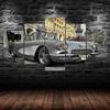 Классический Автомобиль Chevrolet Corvette Холст 5 Панелей Современное Настенное Искусство Постер Картина Домашний Декор Подарок Для Него Для Нее