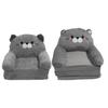 Kids Couch Toddler Chair Plush Cute Cat Fold Out Floor Seating Cushion Armrest Sofa Bed for Napping