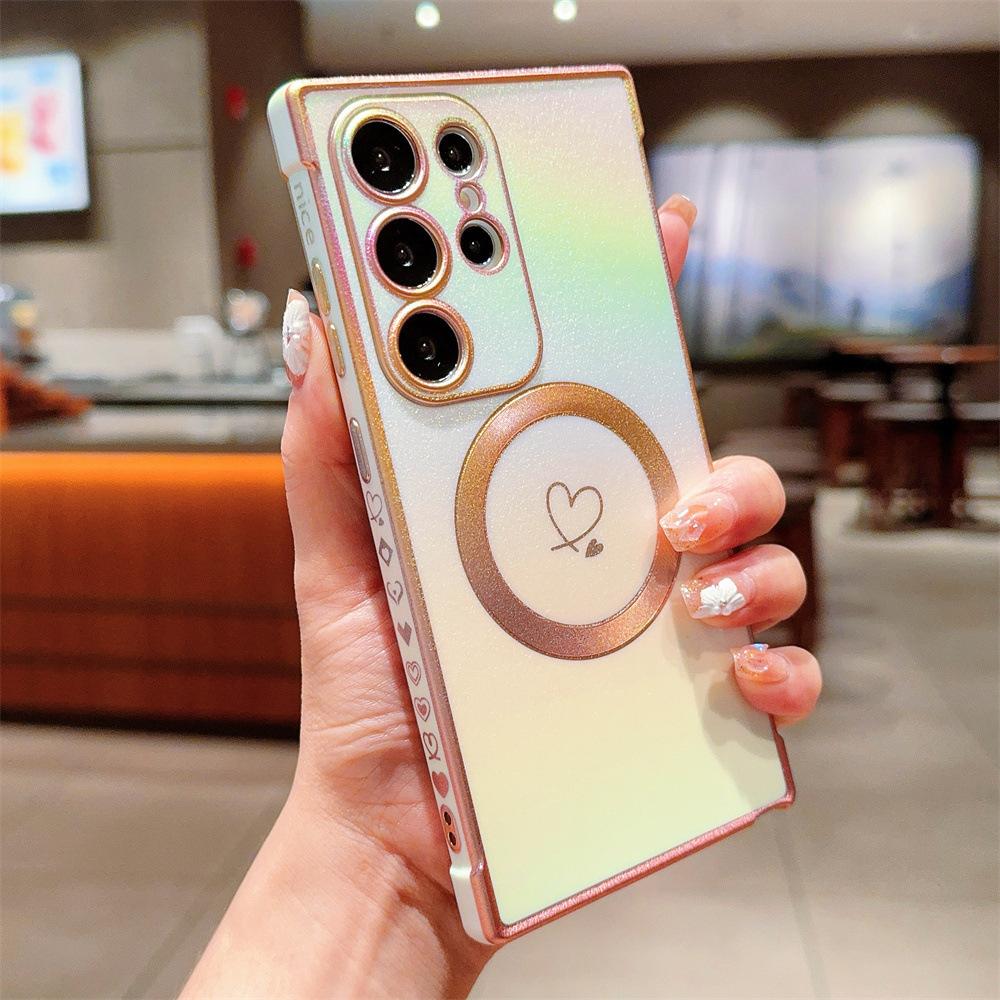 Гальванизированный шелковый узор магнитная застежка Samsung S11 Apple iPhone11 песочно-розовый мягкий чехол чехол для мобильного телефона защитный чехол S11