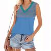 Women's Fashion Casual Daily Versatile Striped Texture Slim Fit Summer Vest Top
