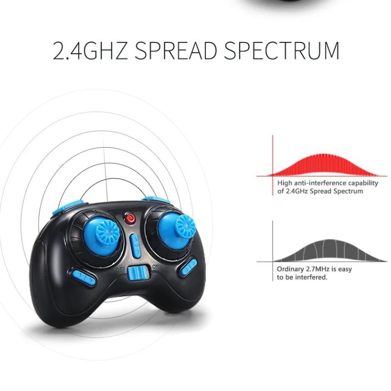 Genuin H36 Mini Drone with Light Remote Control Ship 3 Modes 2.4G Quadcopter 360° Flips and Rolls Helicopter UAV Rc Full-coverage Protective Ring