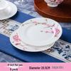 Фарфоровая обеденная тарелка Jingdezhen с цветами персика