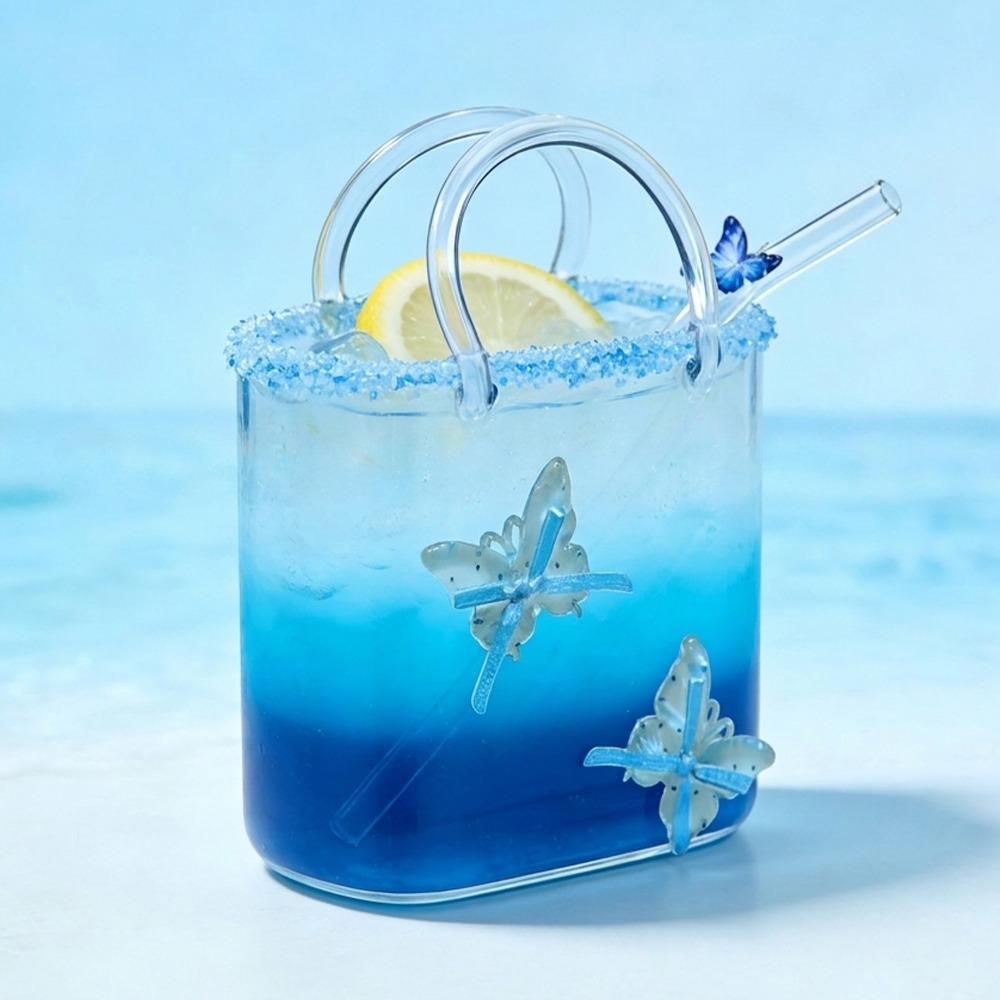 with Straw Creative Cocktail Glasses Novelty Beer Drinking Mug Fruit Wine Glass Home Use
