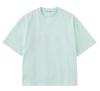 Milkfed Casual Embroidery Arch Stencil Wide Short Sleeve Tee In Light Green Women's