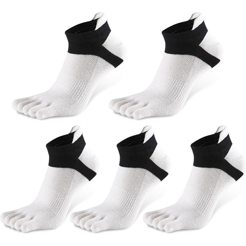 5 пар летних мужских носков, хлопковые носки с пятью пальцами, дышащие спортивные мужские носки высокого качества
