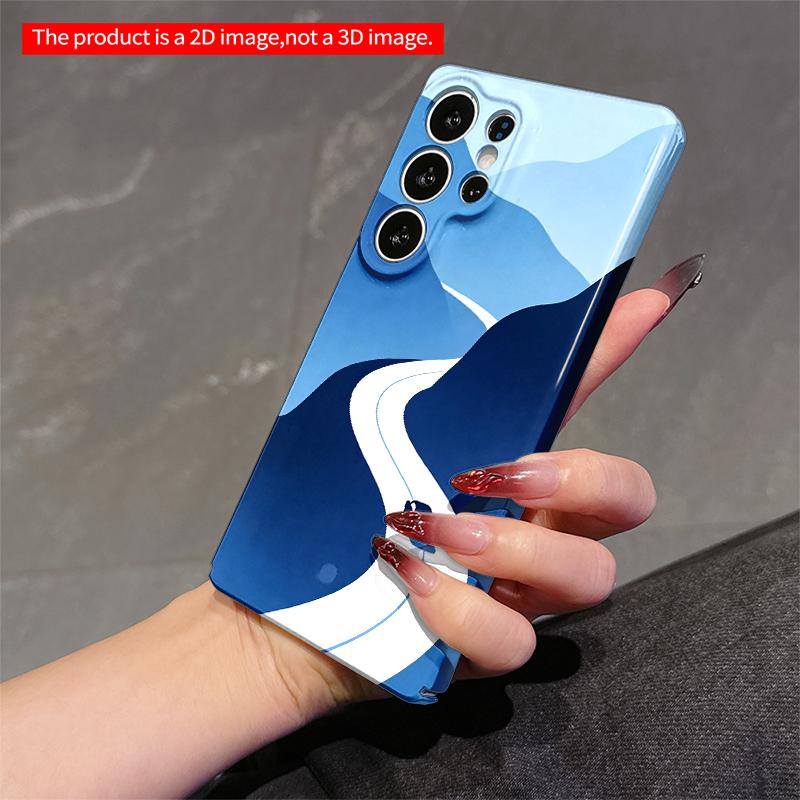 2DFlat Samsung phone case Winding Road Car Journey Blue Mountains Applicable to Galaxy S22 S23 S24 S25ULTRA S26 A12 A13 A14 A15 A16 A34 A35 A54 A55