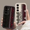 Complex Pattern Shockproof Case For Samsung S25 Ultra S24 FE S23 A56 A36 A16 A15 A55 A35 A26 Soft Silicone Matte Lens Protection TPU Phone Cover