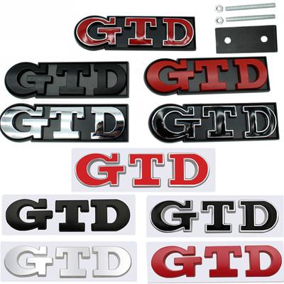 3D металлические наклейки с логотипом GTD, наклейки на передний капот, гриль, эмблема для VOLKSWAGEN VW Polo Golf 4 5 6 7 MK4 MK5 MK6 MK7