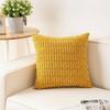 Velvet Texture Corduroy Pillowcase Striped Design Throw Pillow Cushion Cover  Living Room