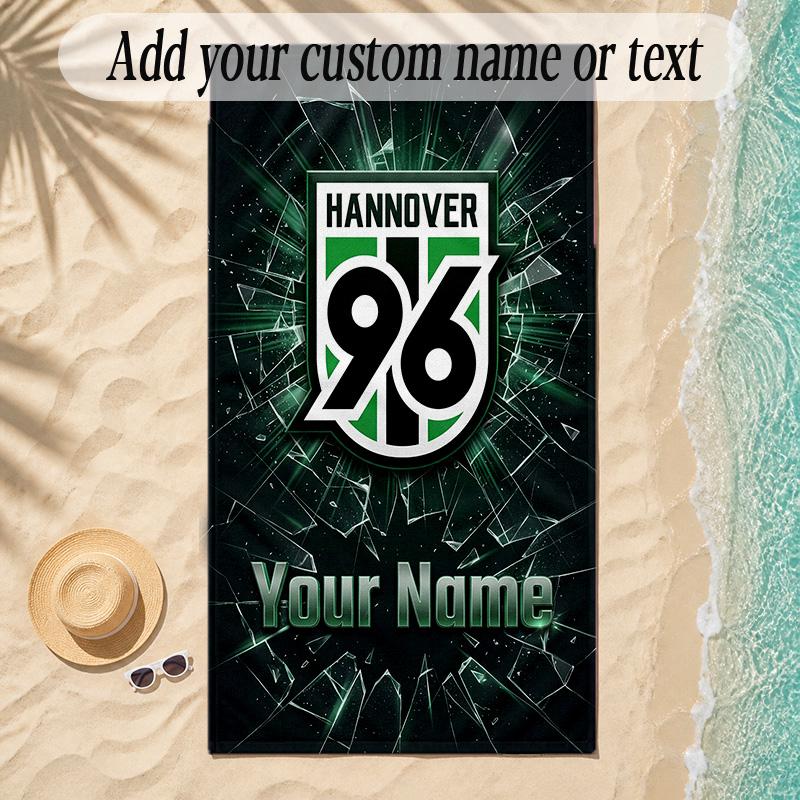 Beach TowelHannover 96 Custom Name Text Personalized Soft Towel for Beach Pool Indoor Home Decor Gift