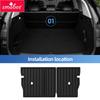 Smabee для Leapmotor C10 2024-2027 ТПЭ Автомобильные всепогодные коврики Коврик в багажник Накладка на спинку сиденья багажника Аксессуары Черный